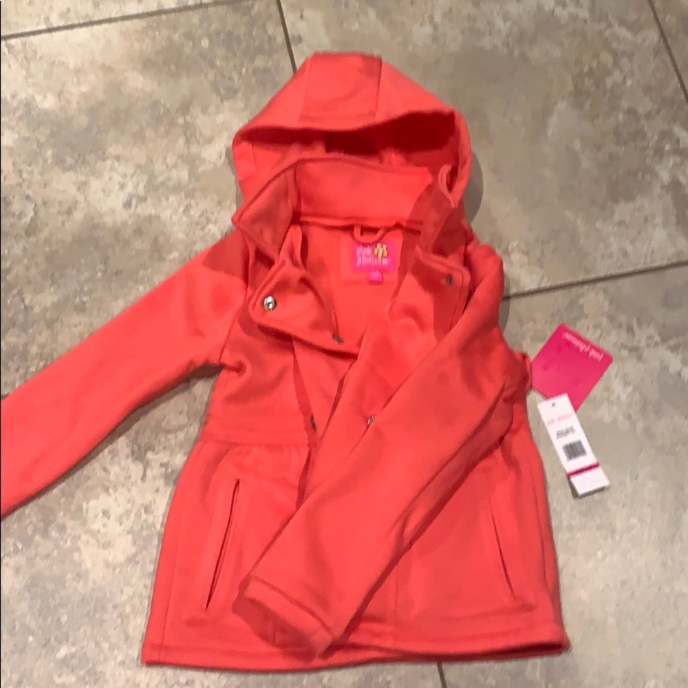 NWT pink jacket with hood